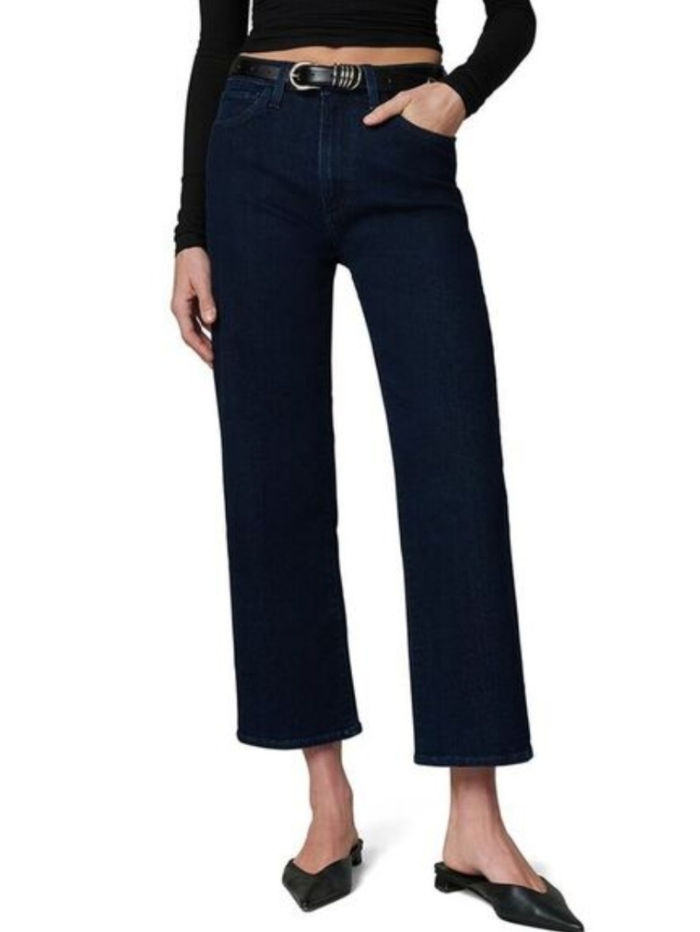 Joe's Jeans Womens  The Blake Don't Worry Cropped Wide Leg Jean 25